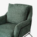 תמונה מזווית מספר 5 של המוצר YOST | כורסא מודרנית רכה מרופדת בד אריג ירוק רחיץ