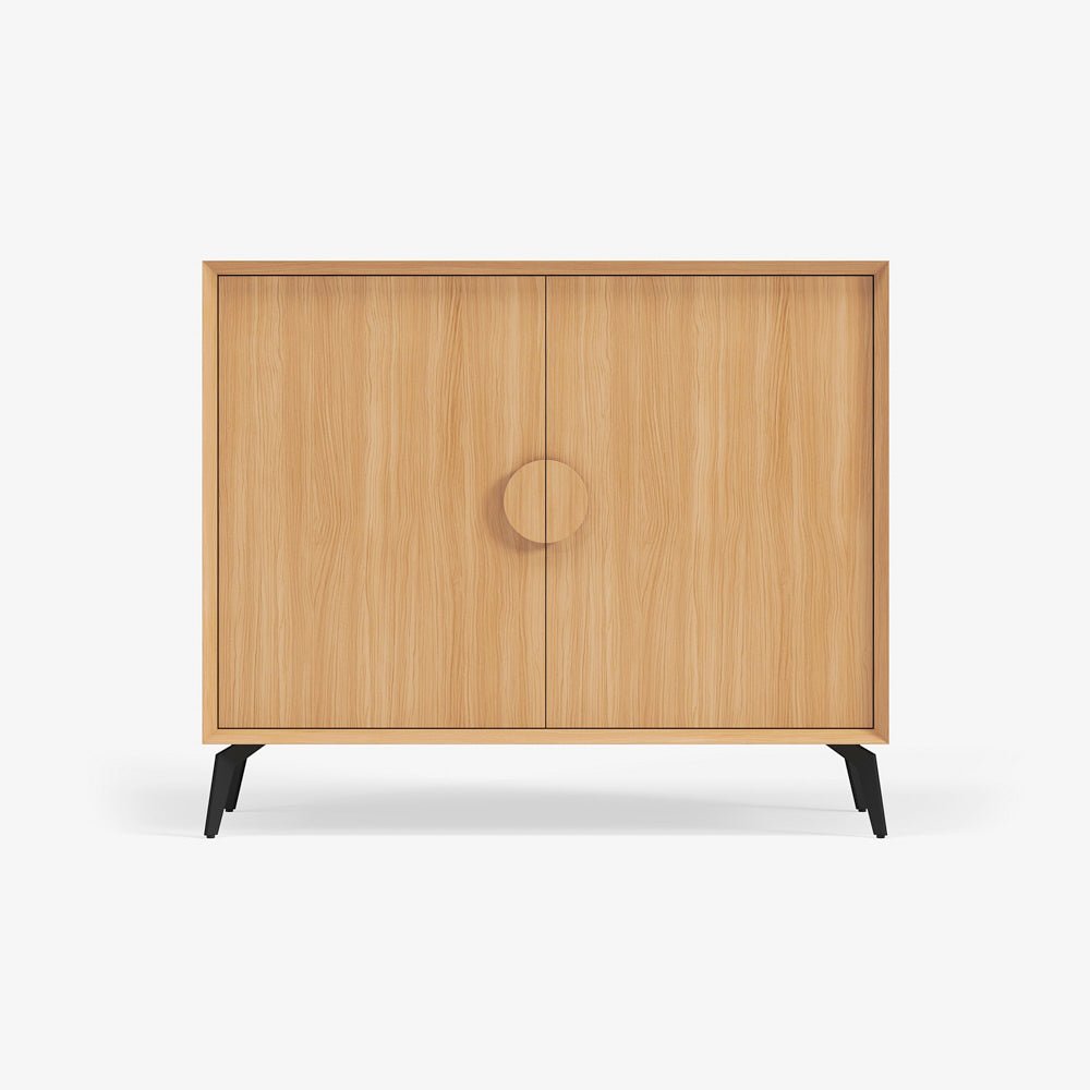 Ula | שידת אחסון עם ידיות מעוצבות בגוון אלון טבעי - KUALA