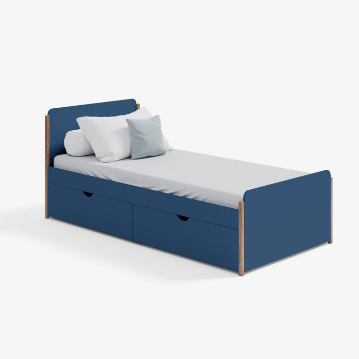 LIDIA | מיטת נוער מעץ עם מגירות אחסון