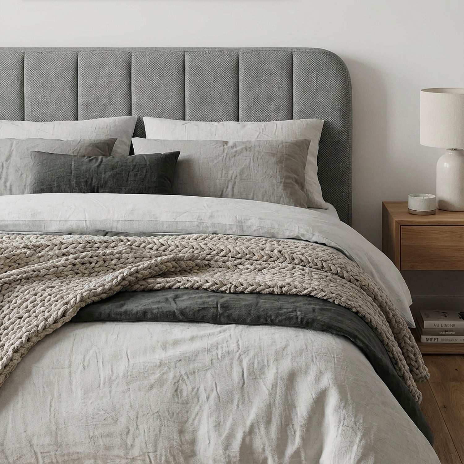 BRUNI | מיטה זוגית מרופדת בבד אריג