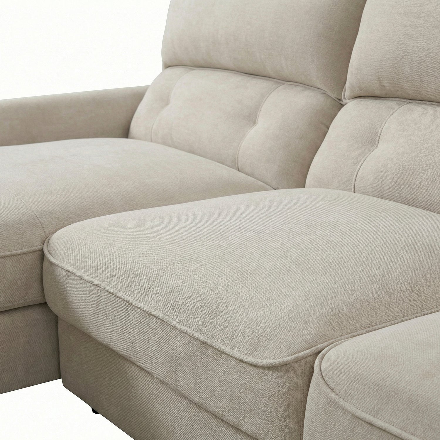 HELEN | ספת שזלונג נפתחת למיטה, מרופדת בבד אריג, 273 ס"מ - KUALA