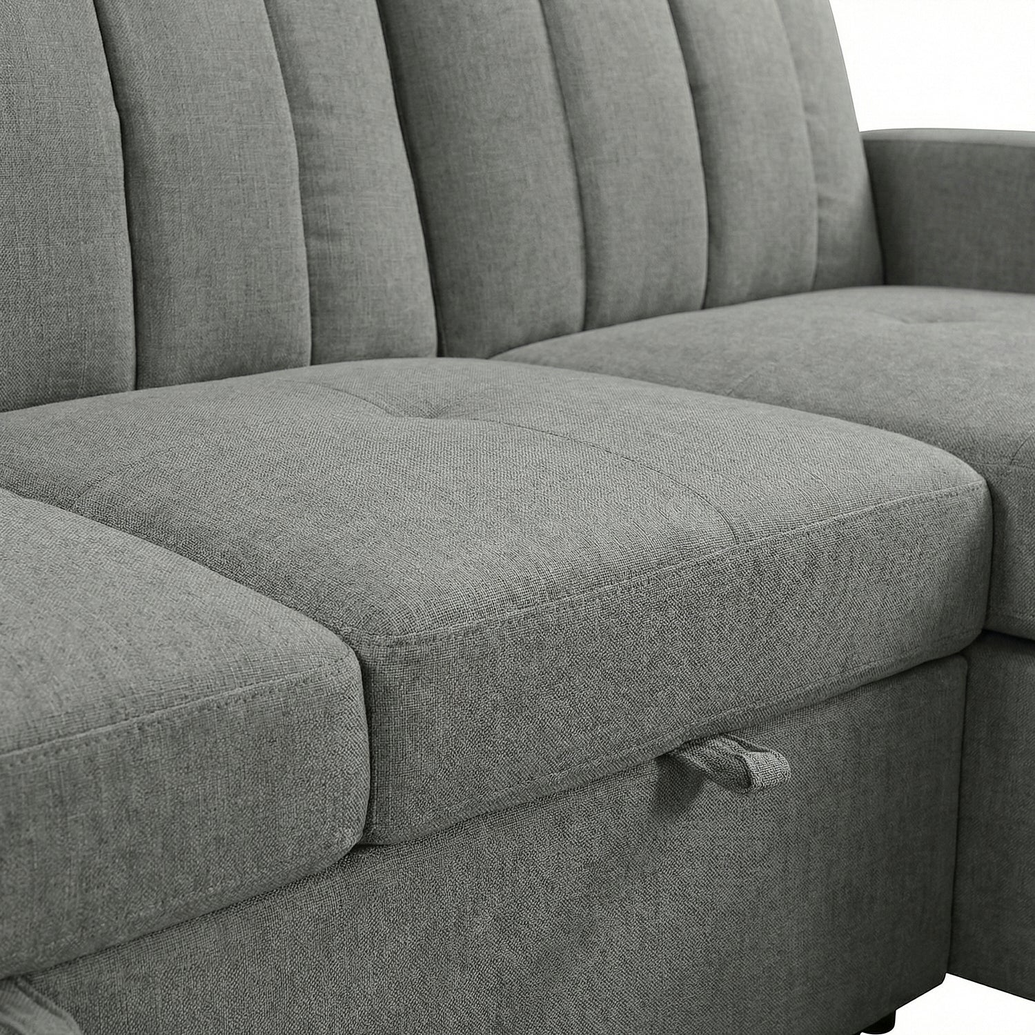 LEIFST | ספת שזלונג נפתחת למיטה, מרופדת בבד אריג, 218 ס"מ - KUALA