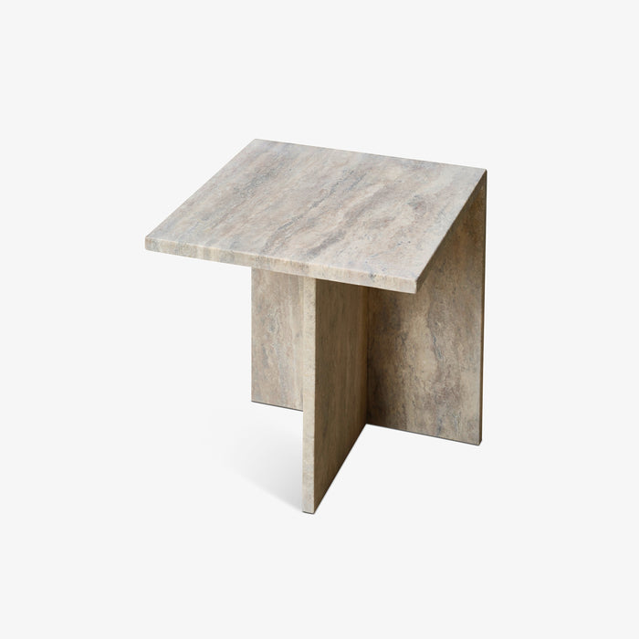 VERSETEN | שולחן צד עשוי אבן טרוונטין