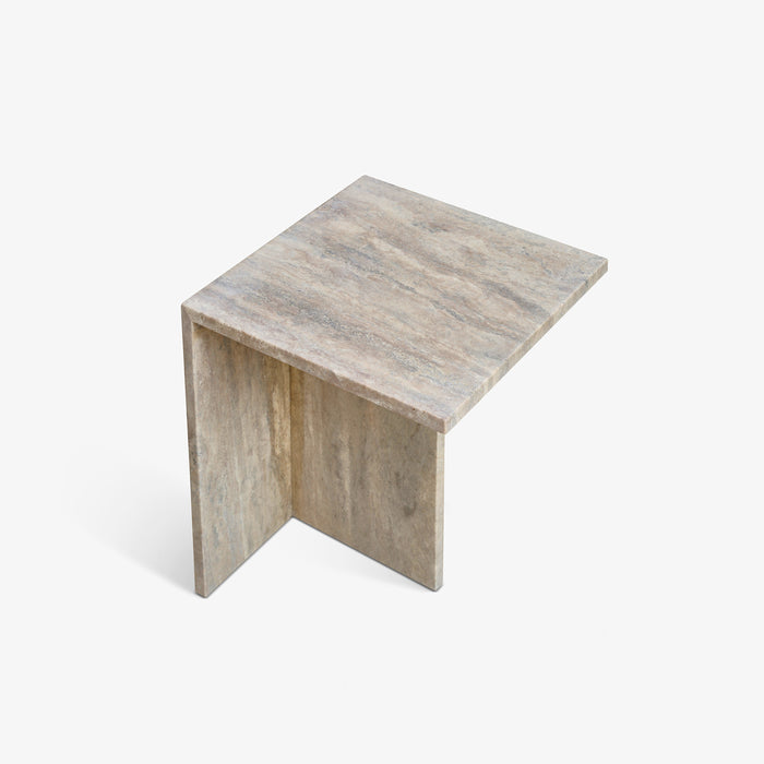 VERSETEN | שולחן צד עשוי אבן טרוונטין