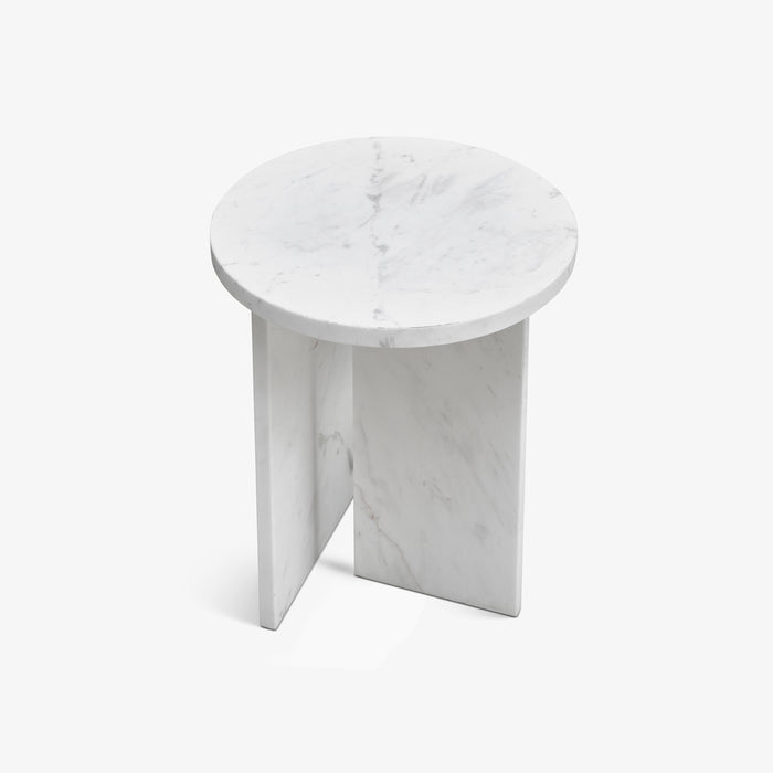 CHOX | שולחן צד מיוחד עשוי שיש קוורץ לבן מקורי