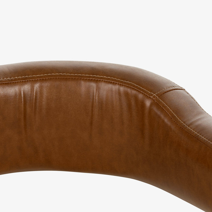 FOUR  | כורסא מעוצבת בסגנון אורבני עכשווי עם מושב בד בוקלה ומשענת דמוי-עור