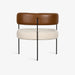 תמונה מזווית מספר 4 של המוצר FOUR  | כורסא מעוצבת בסגנון אורבני עכשווי עם מושב בד בוקלה ומשענת דמוי-עור