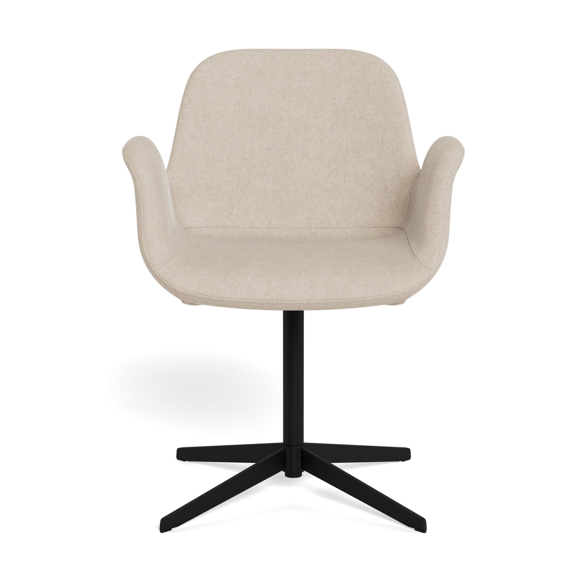 AMBERO | כיסא מסתובב מרופד בבד אריג