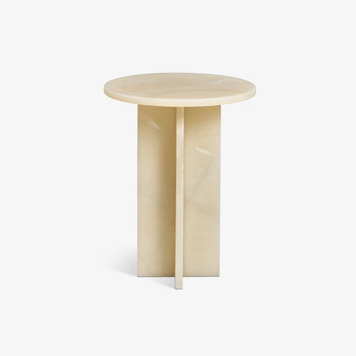 מעבר לעמוד מוצר IDEAL | שולחן צד עשוי אבן אוניקס צהובה
