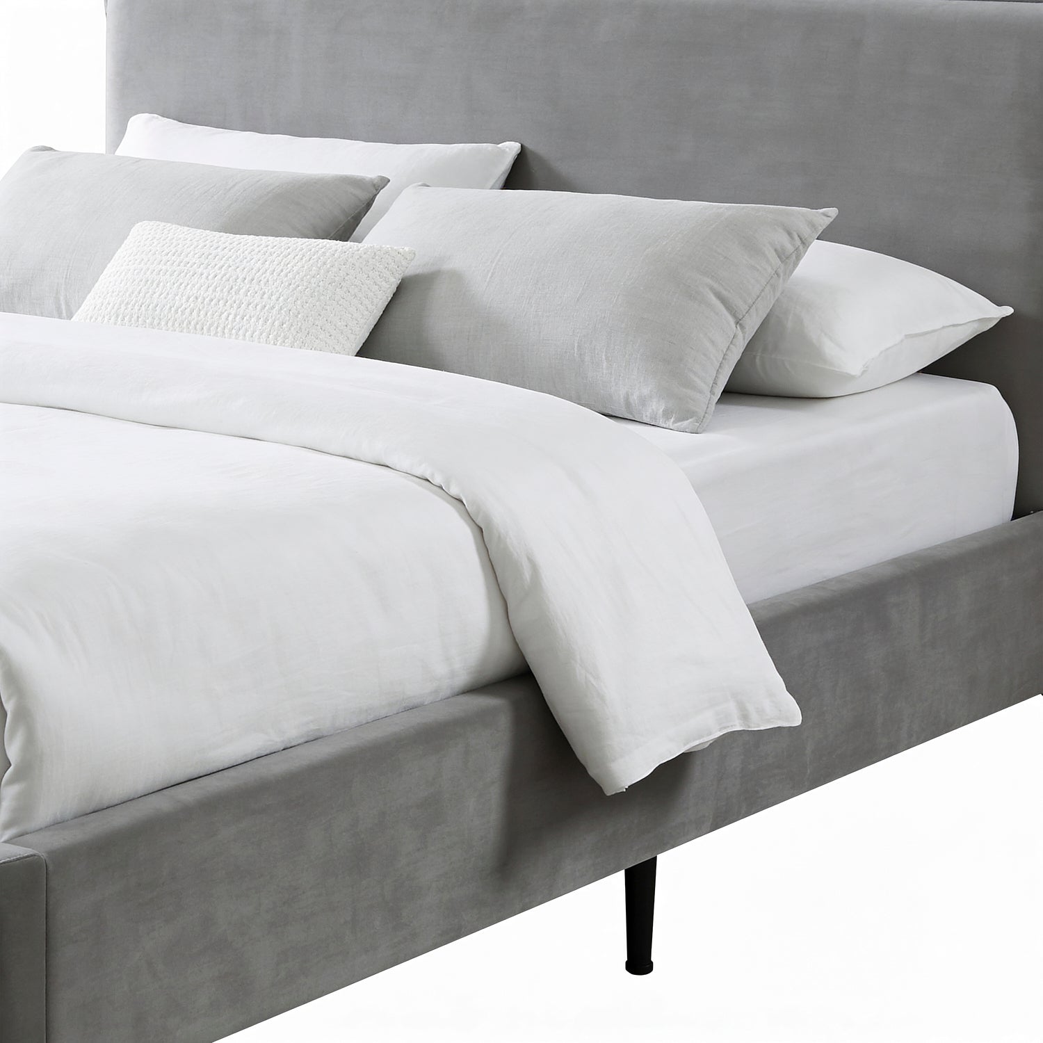 STENMAR | מיטה זוגית מרופדת בבד אריג