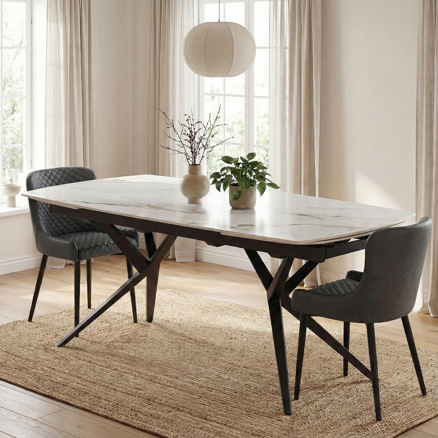 YARSIK | שולחן אוכל מלבני נפתח, מגיע בשני גדלים