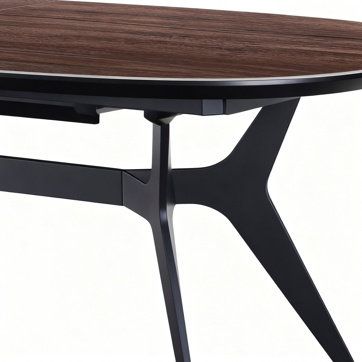 ALOVER | שולחן אוכל אובלי 200/100 ס"מ, נפתח ל-300 ס"מ, עד 14 סועדים