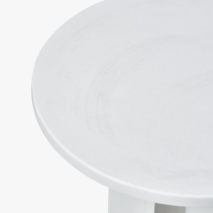 KLOSS | שולחן צד עשוי שיש קוורץ לבן מקורי