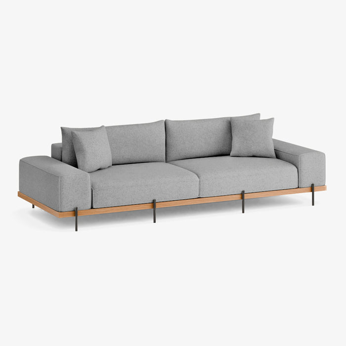 OLIPOP | ספה תלת-מושבית מודרנית עם מסגרת עץ מלא