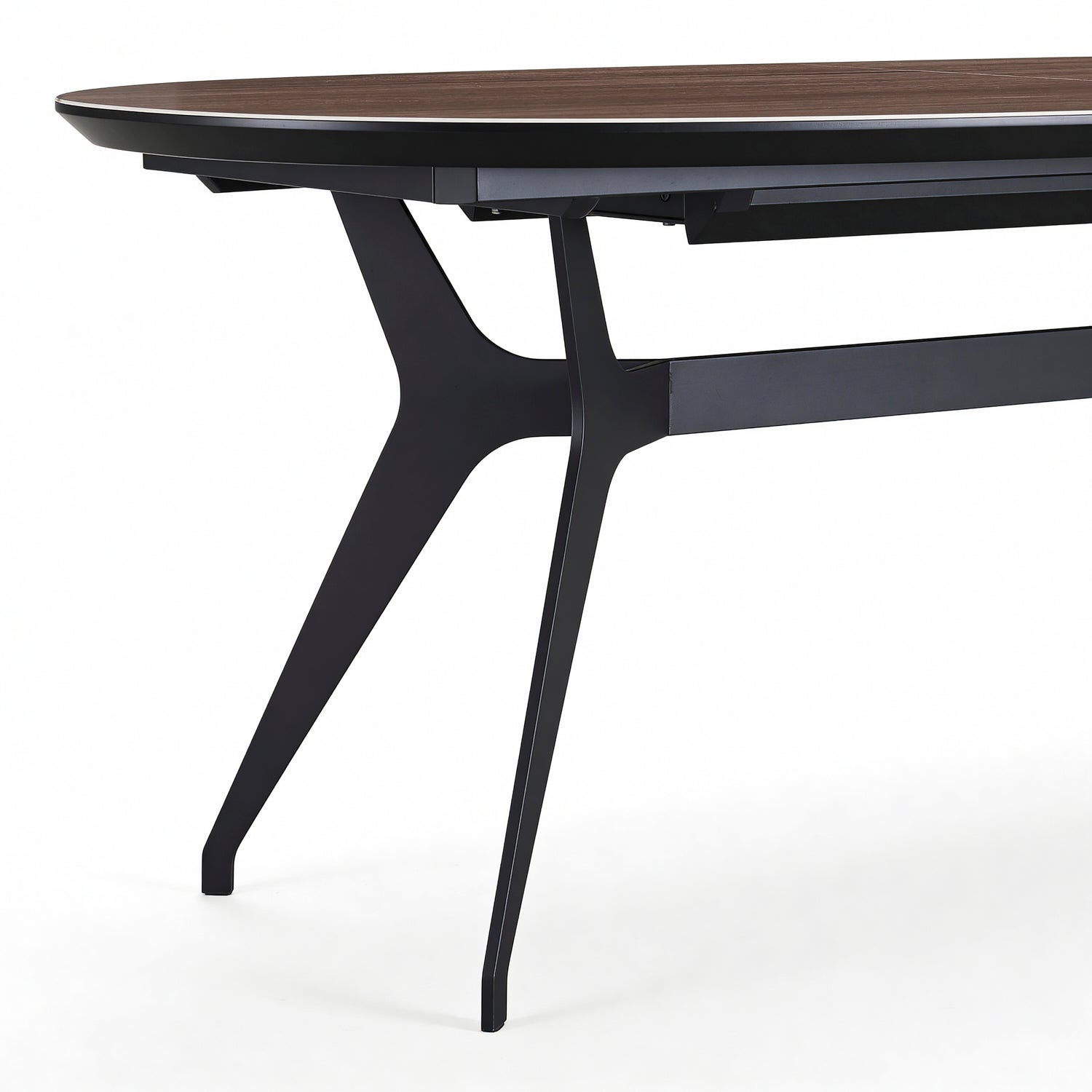 ALOVER | שולחן אוכל אובלי 200/100 ס"מ, נפתח ל-300 ס"מ, עד 14 סועדים