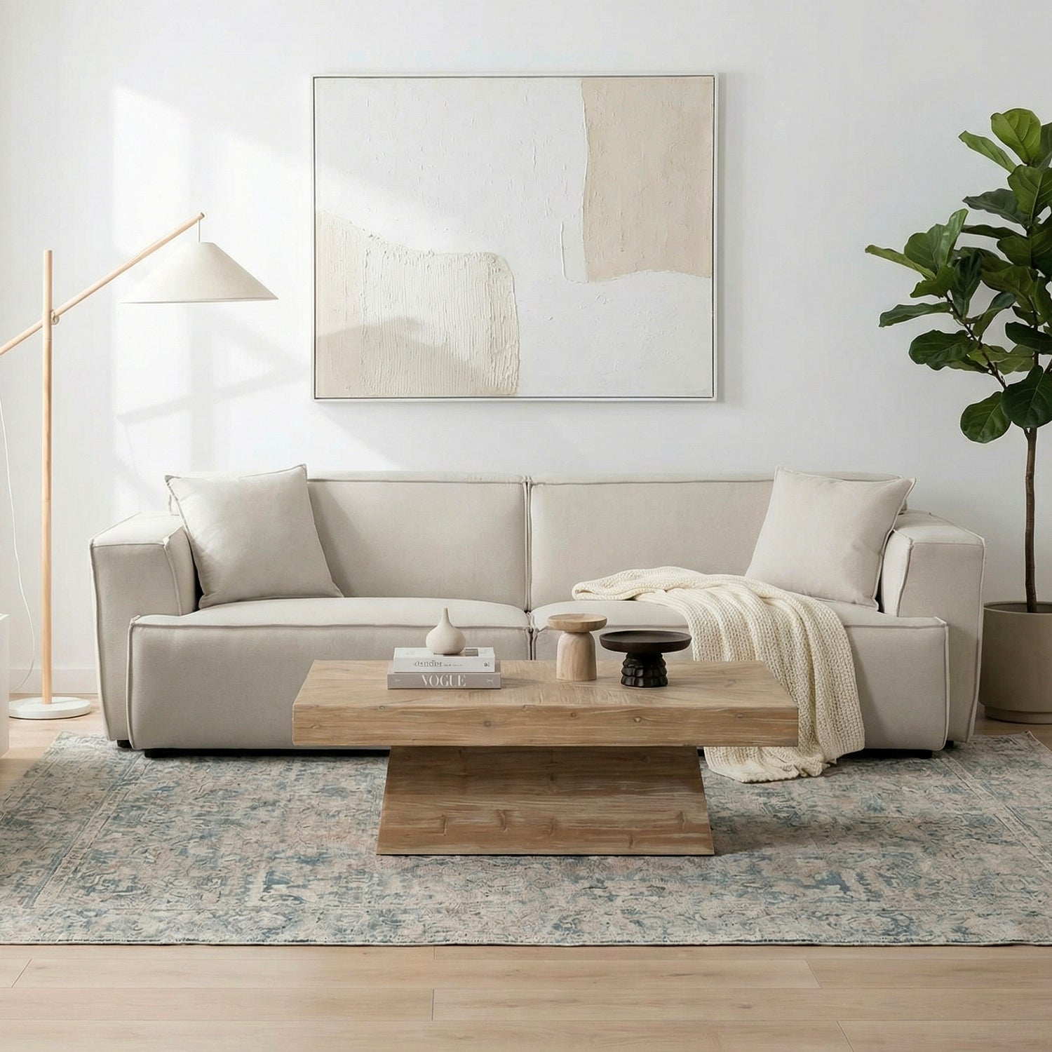 HAKORI | ספה תלת מושבית מודרנית מרופדת בבד אריג