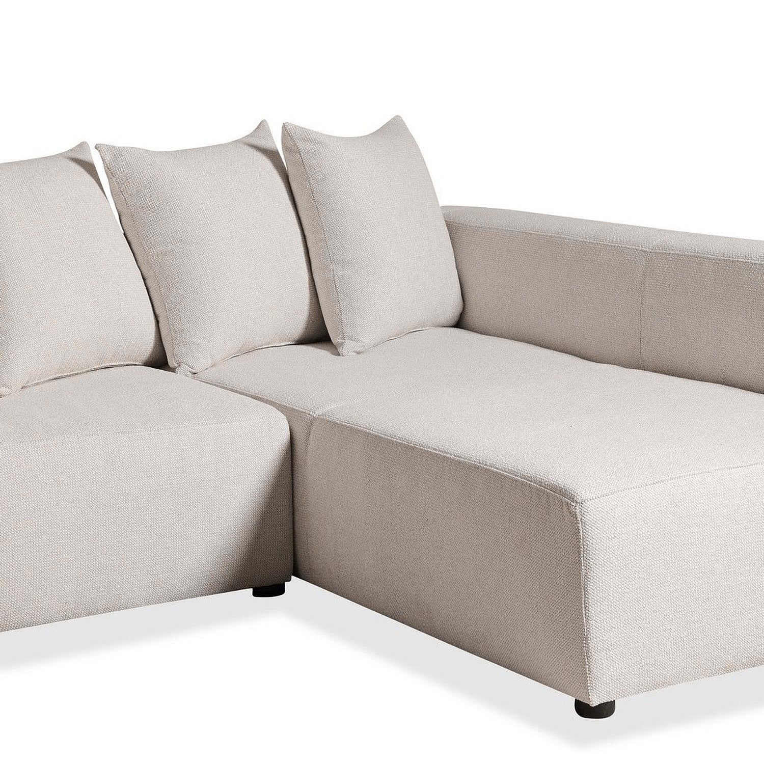 EBBERO | ספה פינתית מודרנית מרופדת בבד אריג - KUALA