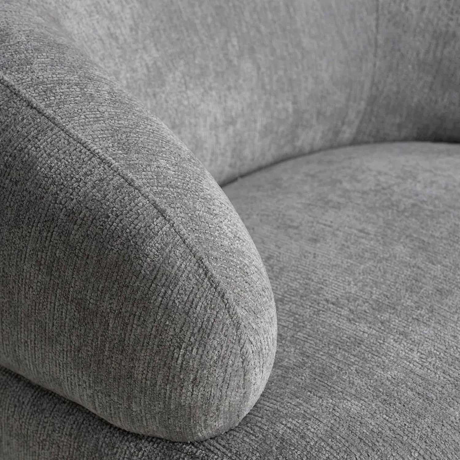 LAVAKO | כורסא מעוגלת מרופדת בבד אריג - KUALA