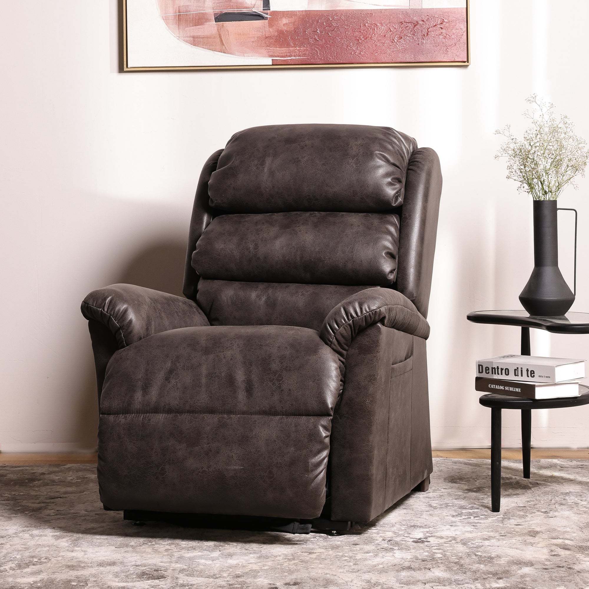 ZOSAKE | כורסת טלוויזיה חשמלית מרופדת בבד דמוי עור - KUALA