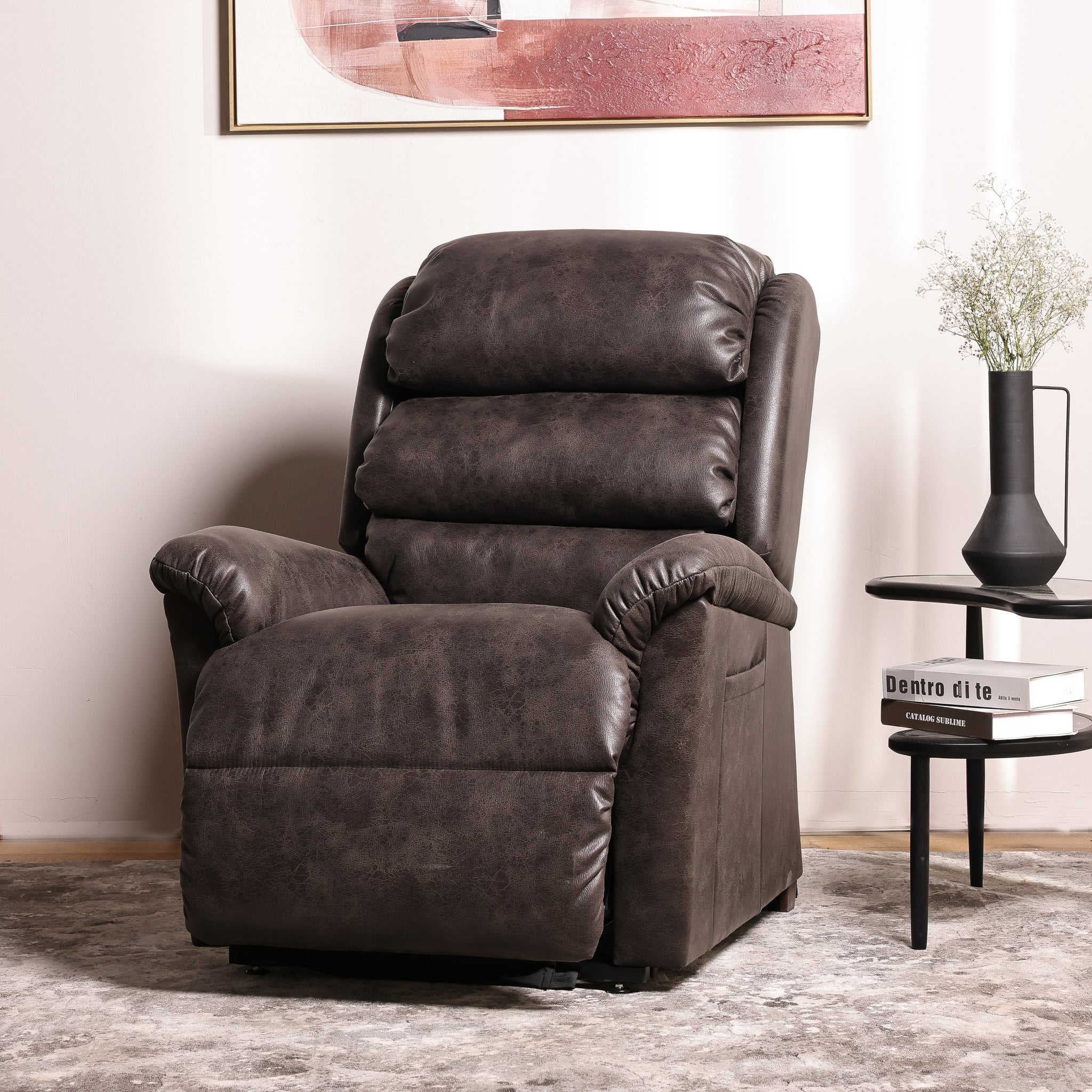 ZOSAKE | כורסת טלוויזיה חשמלית מרופדת בבד דמוי עור - KUALA