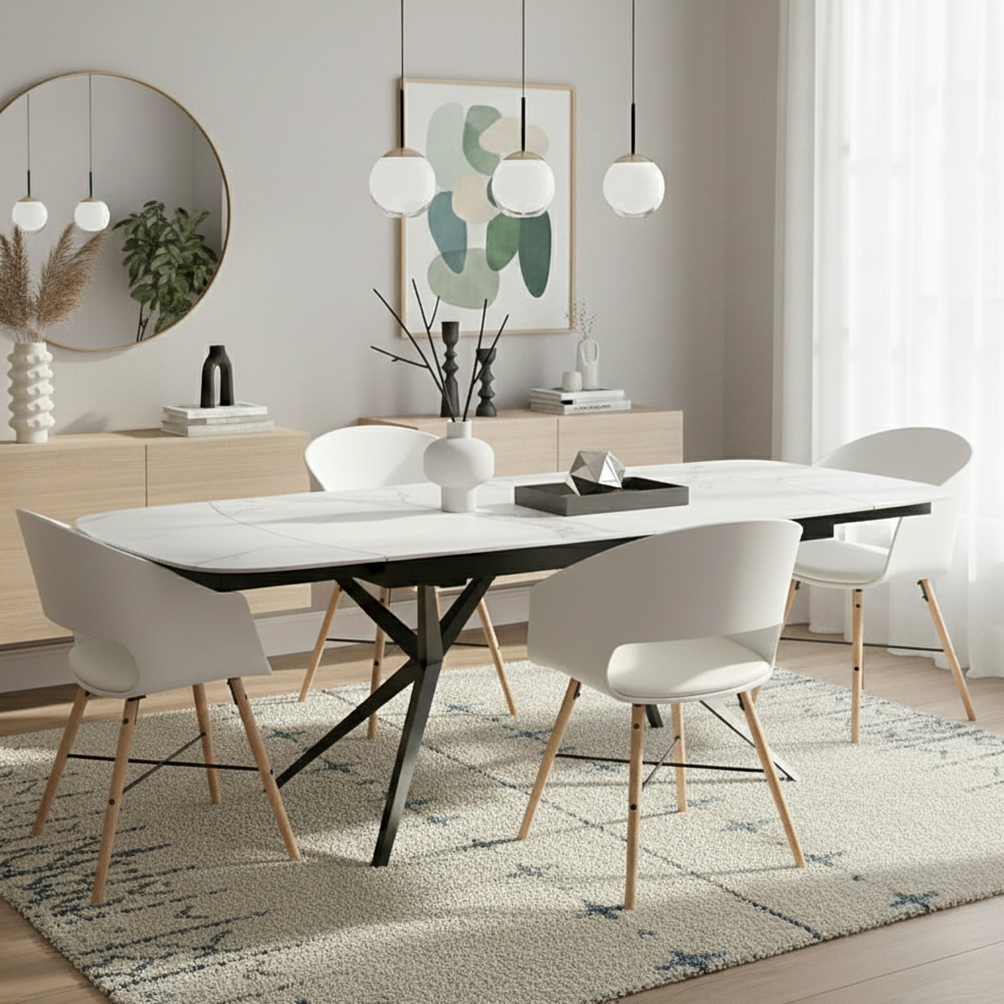 BRUNT | שולחן אוכל מלבני נפתח, מגיע בשני גדלים