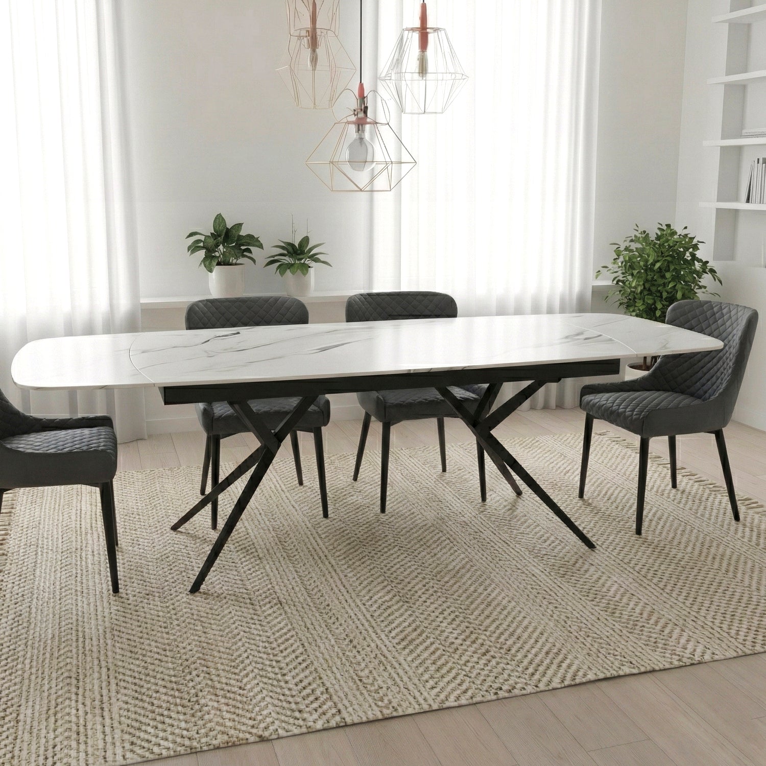 YARSIK | שולחן אוכל מלבני נפתח, מגיע בשני גדלים