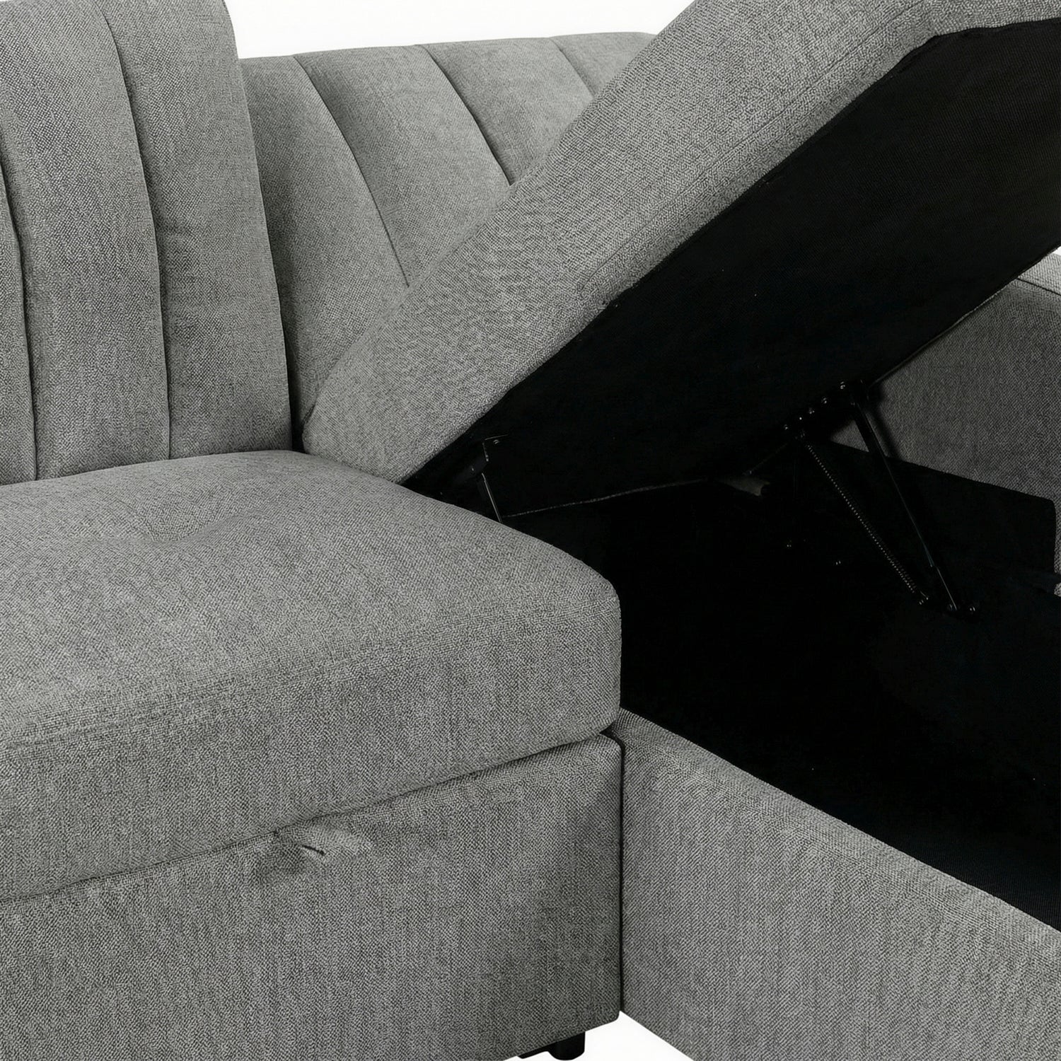 LEIFST | ספת שזלונג נפתחת למיטה, מרופדת בבד אריג, 218 ס"מ - KUALA