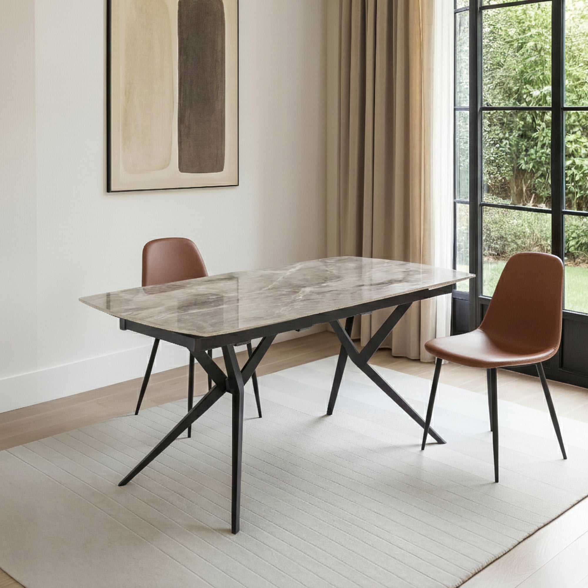 KOLEN | שולחן אוכל מלבני נפתח, מגיע בשני גדלים