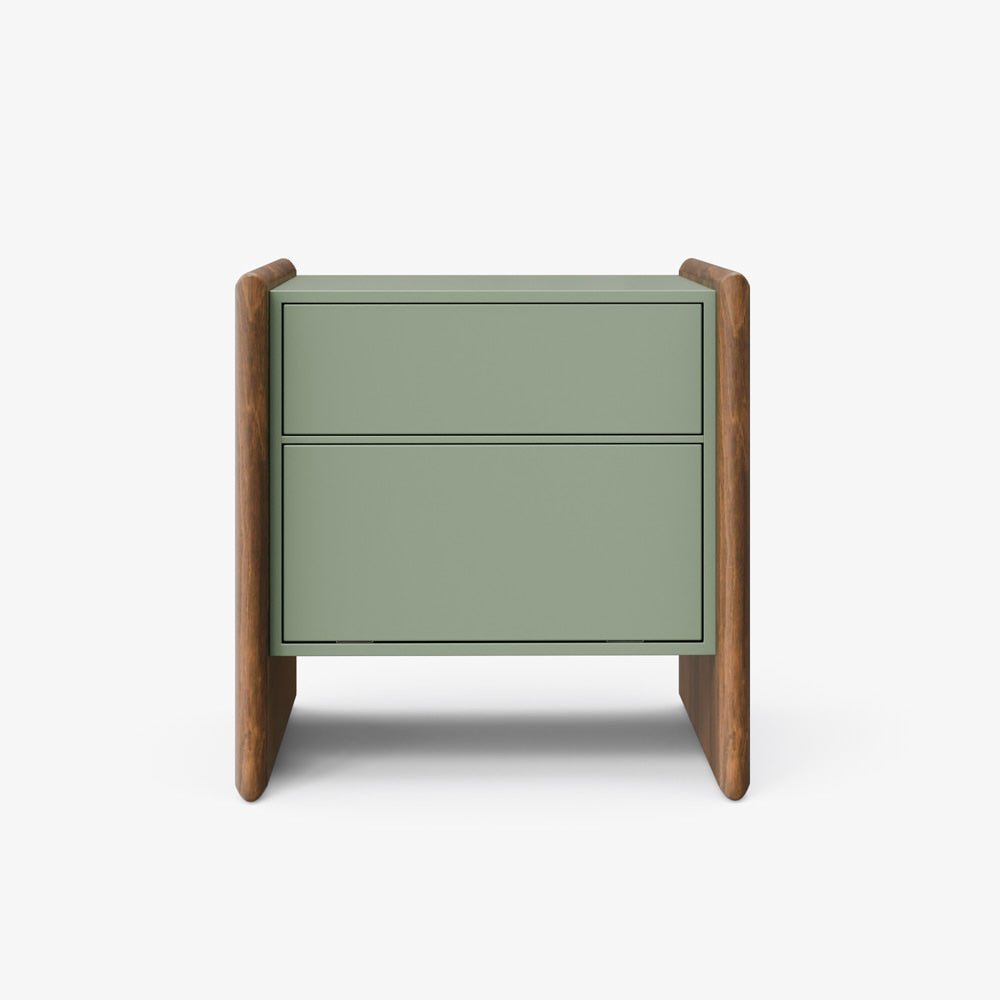 JORNO | שידת לילה מעץ 50/40 ס"מ, עם מגירות - KUALA