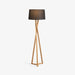 תמונה מזווית מספר 7 של המוצר MALUKKA | מנורת עמידה בסגנון כפרי משולבת עץ מלא ואהיל בד לבן