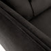 תמונה מזווית מספר 4 של המוצר RADA | ספה שחורה מודרנית עם ריפוד קטיפה רחיצה ברוחב 280 ס"מ