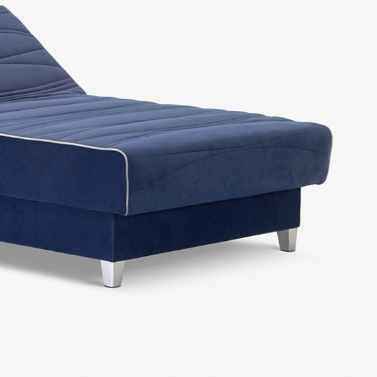 FALCON | מיטה וחצי מתכווננת חשמלית בגוון כחול עם תיפורי קדר
