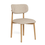 ASTER | כיסא מרופד בבד אריג בשילוב עץ