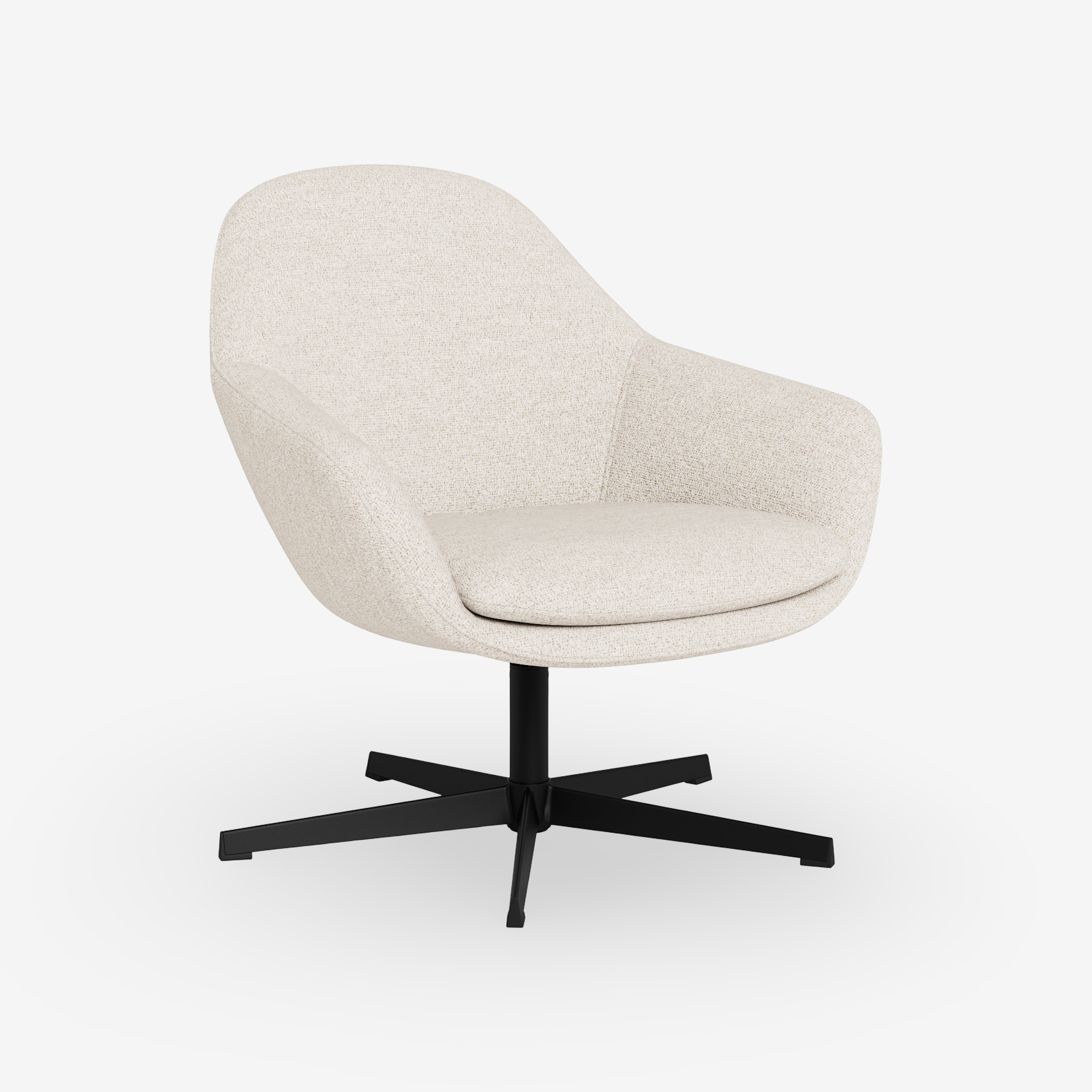 OAKA | כורסא מסתובבת מרופדת בבד אריג
