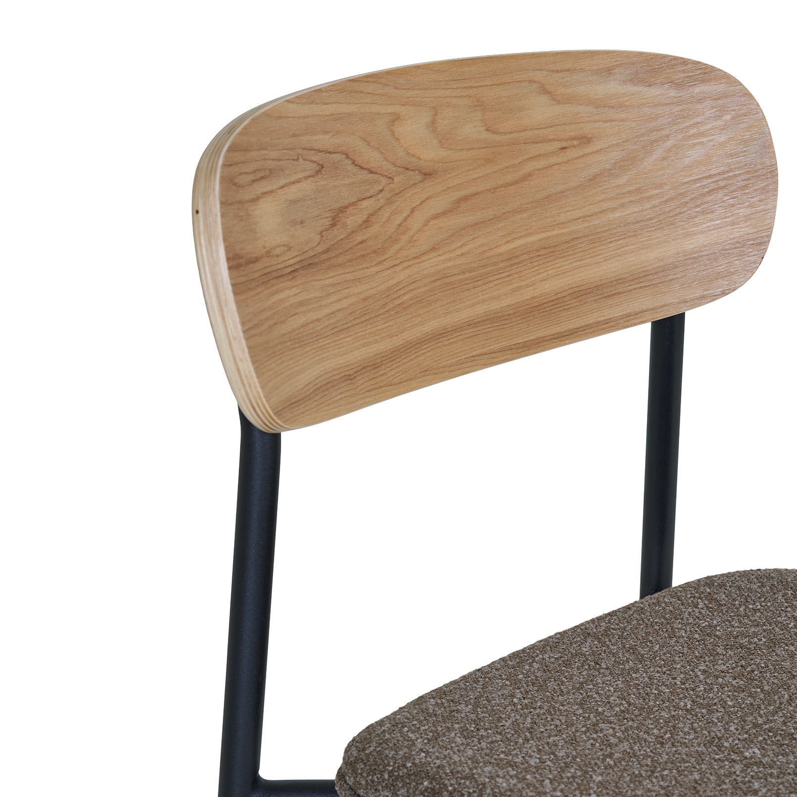 PELMI | כיסא בר מודרני בשילוב של עץ, מתכת וריפוד אריג