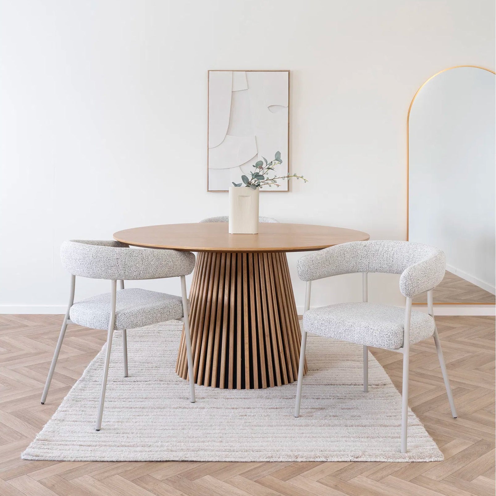 GRIN | כיסא אוכל מרופד בבד אריג - KUALA