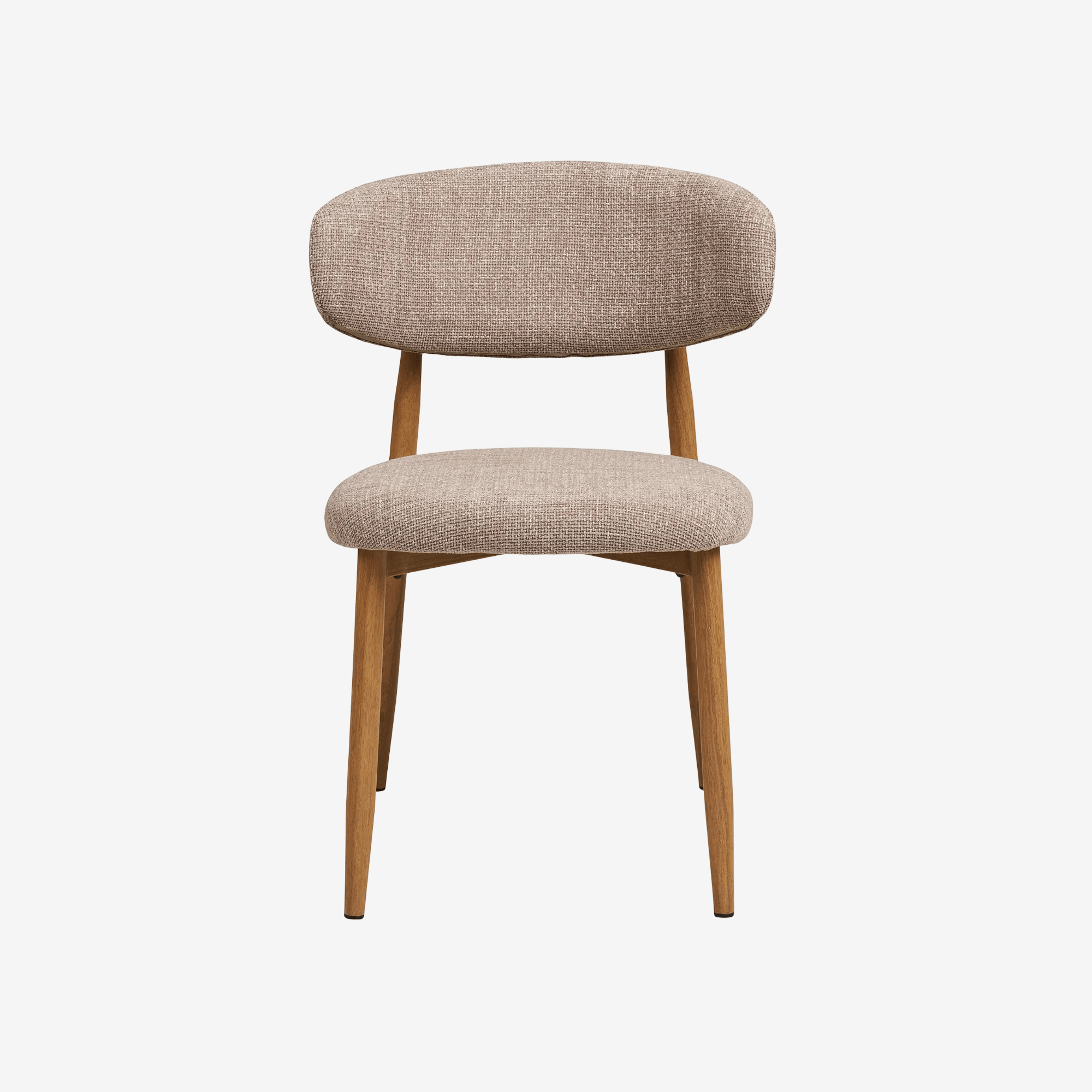 SIZITA | כיסא אוכל מעוגל ממתכת בשילוב בד אריג