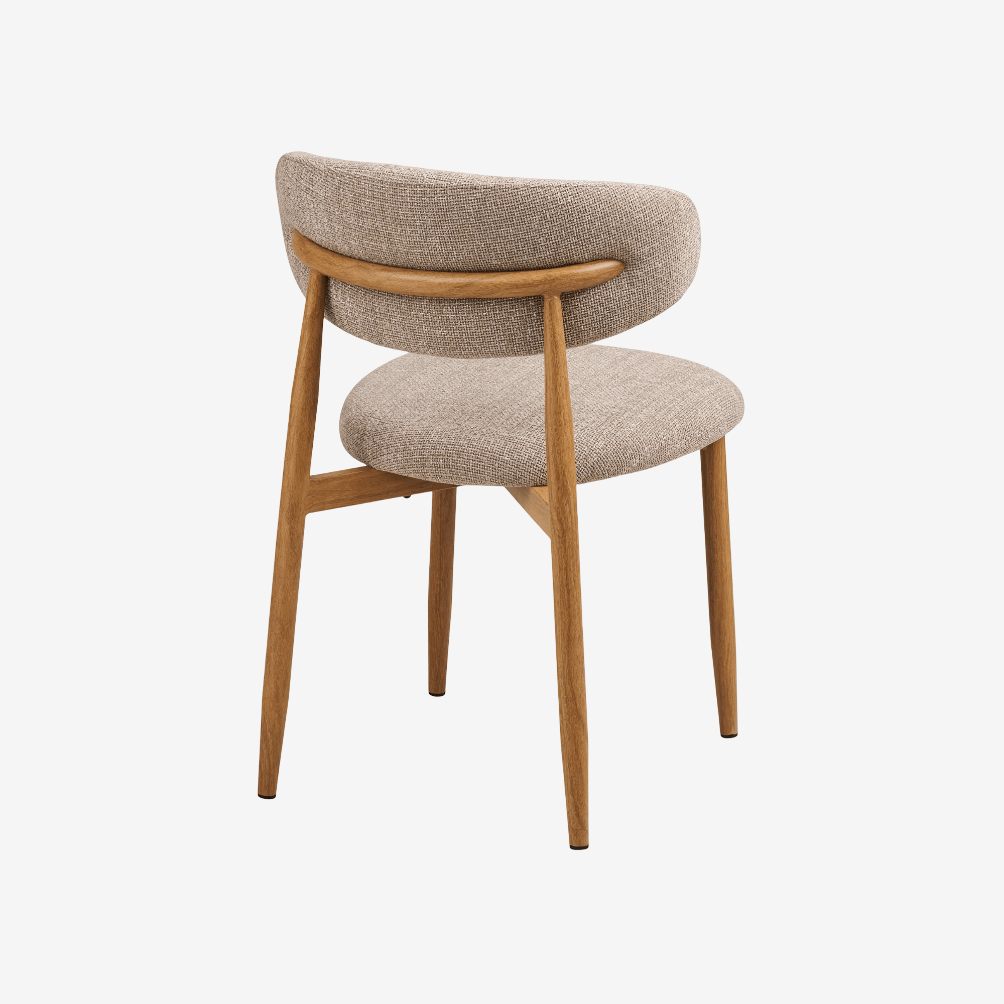 SIZITA | כיסא אוכל מעוגל ממתכת בשילוב בד אריג