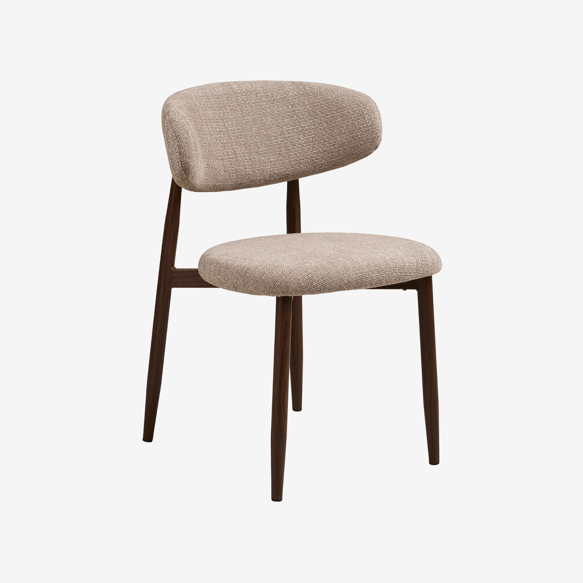 SIZITA | כיסא אוכל מעוגל ממתכת בשילוב בד אריג