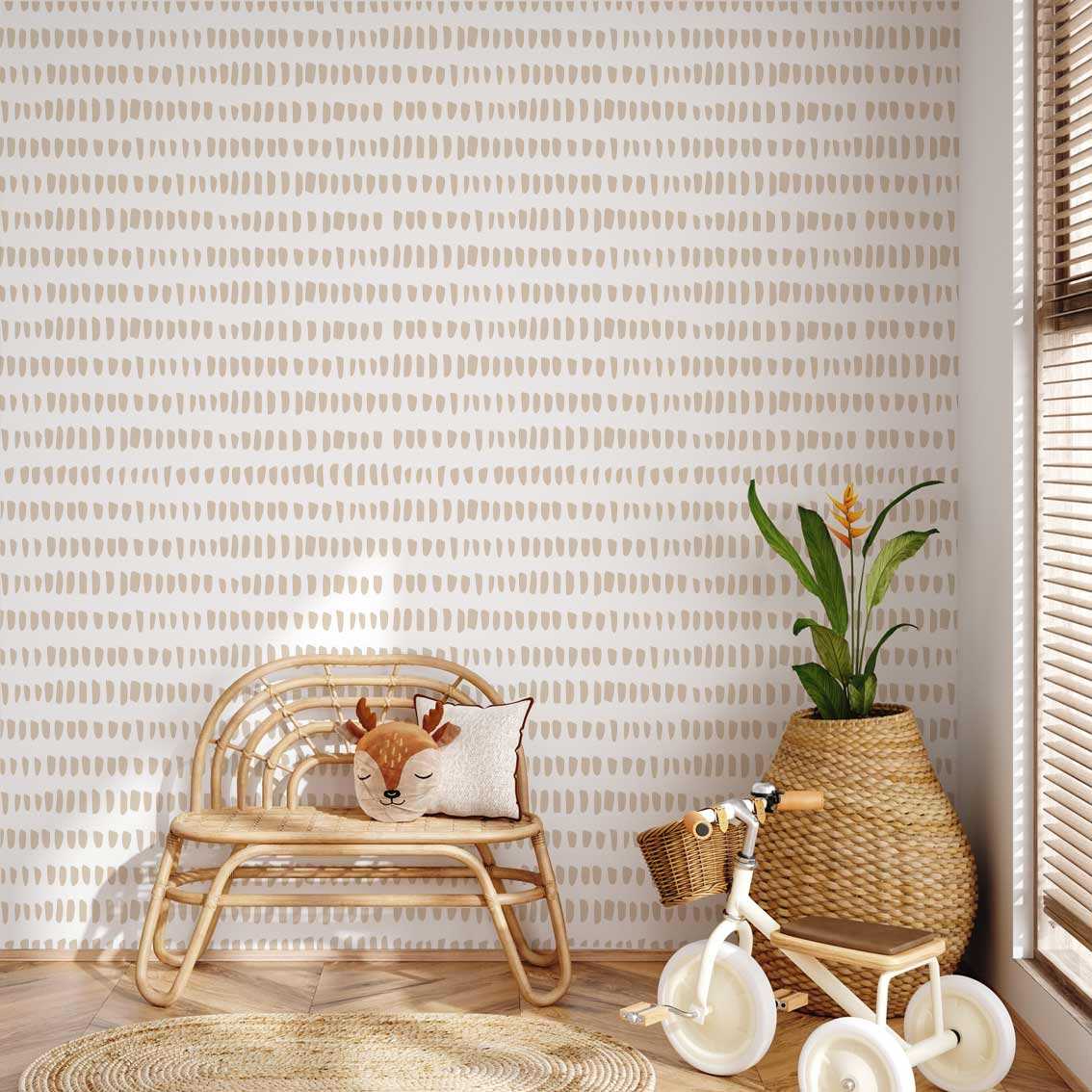 XAPIL | טפט נקודות מופשטות בגוון בז' עדין