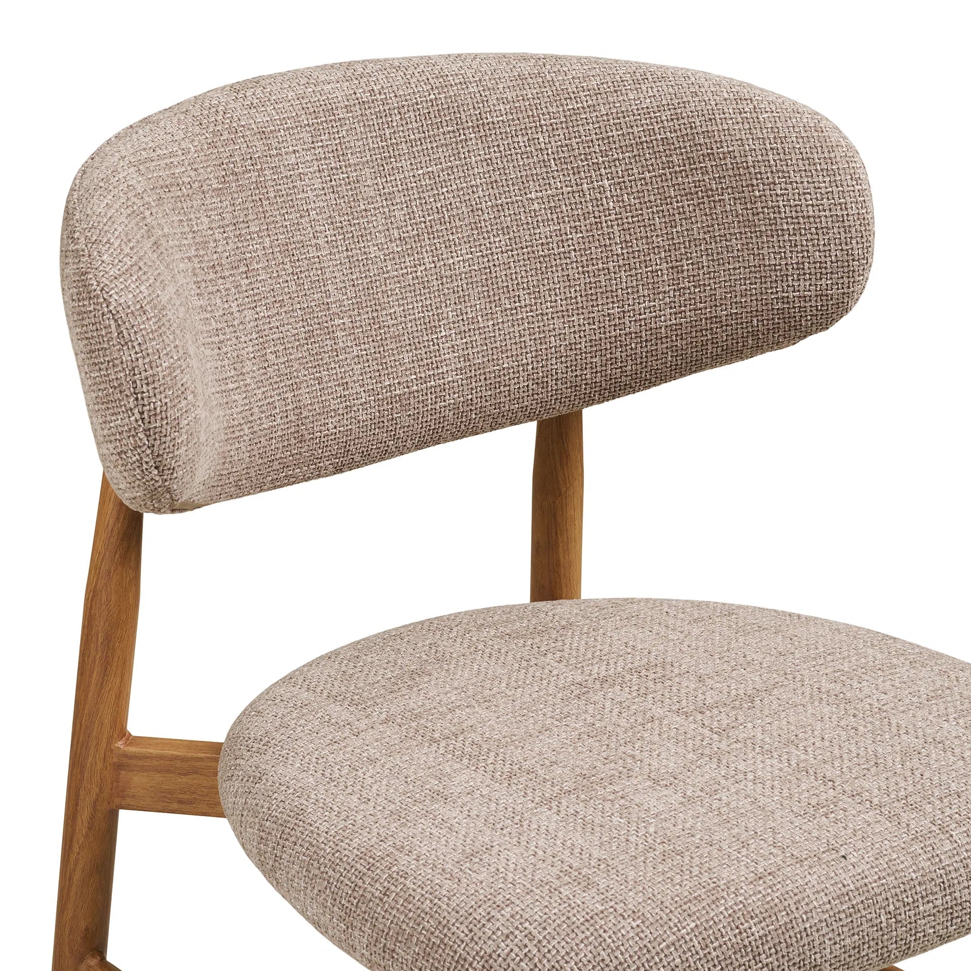 BIKANO | כיסא בר מעוגל ממתכת בשילוב בד אריג