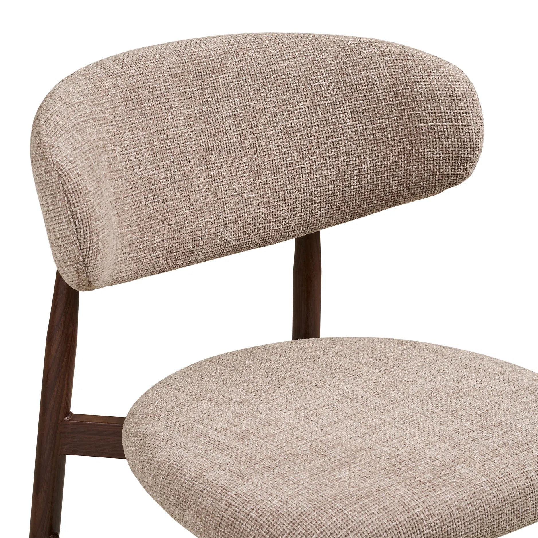 REZUMU | כיסא בר מעוגל ממתכת בשילוב בד אריג