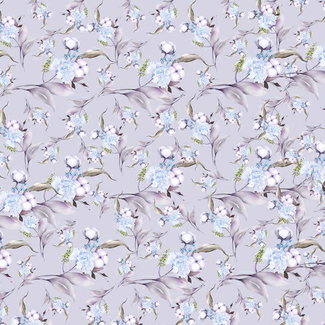 YOFA | טפט פרחוני עדין בגווני סגול ותכלת