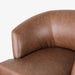 תמונה מזווית מספר 7 של המוצר BUCK | כורסא מודרנית מרופדת בד דמוי עור בגוון טבק