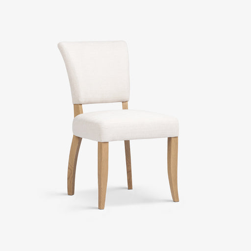 מעבר לעמוד מוצר POX | כיסא וינטג' עשוי עץ עם מושב בד אריג