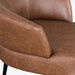 תמונה מזווית מספר 5 של המוצר BUCK | כורסא מודרנית מרופדת בד דמוי עור בגוון טבק