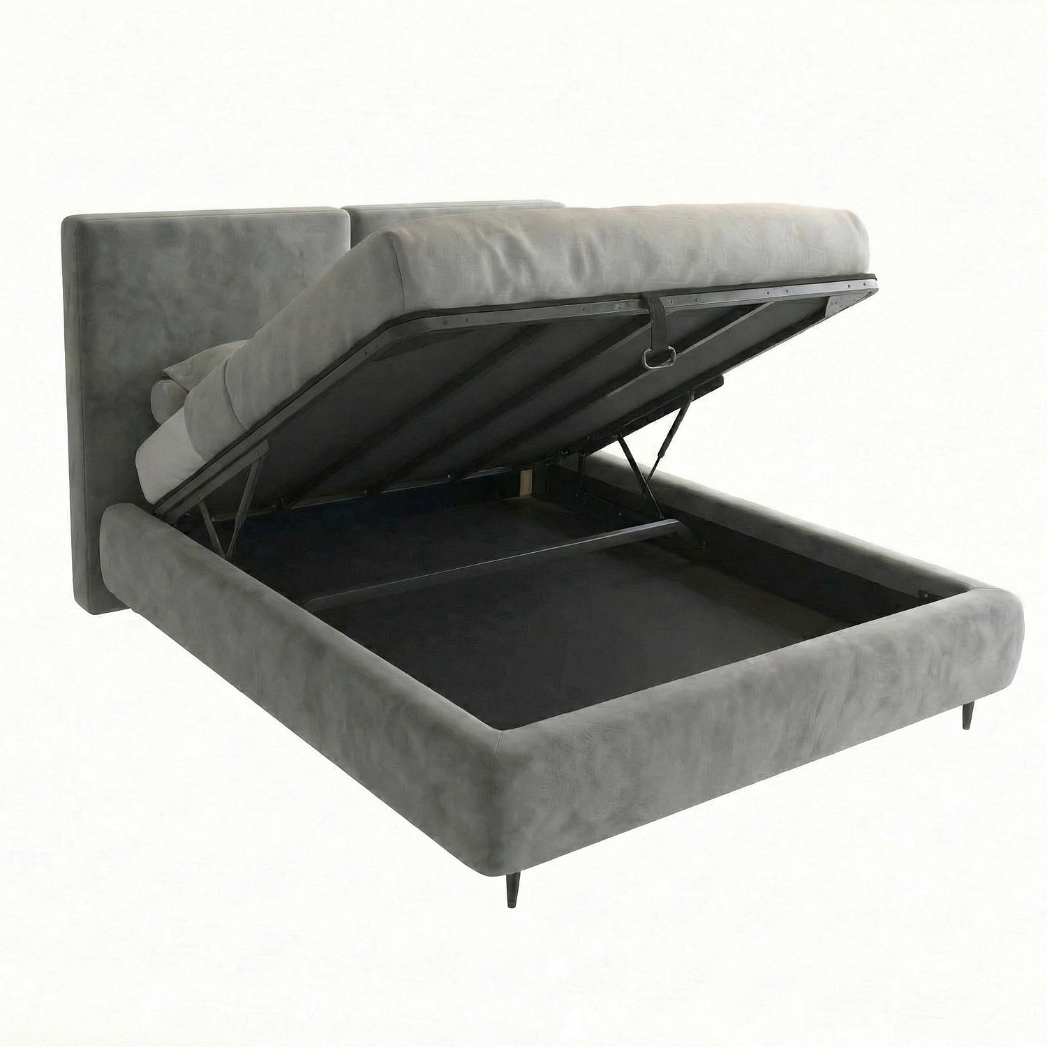 ALFOR | מיטה זוגית מרופדת בבד קטיפה