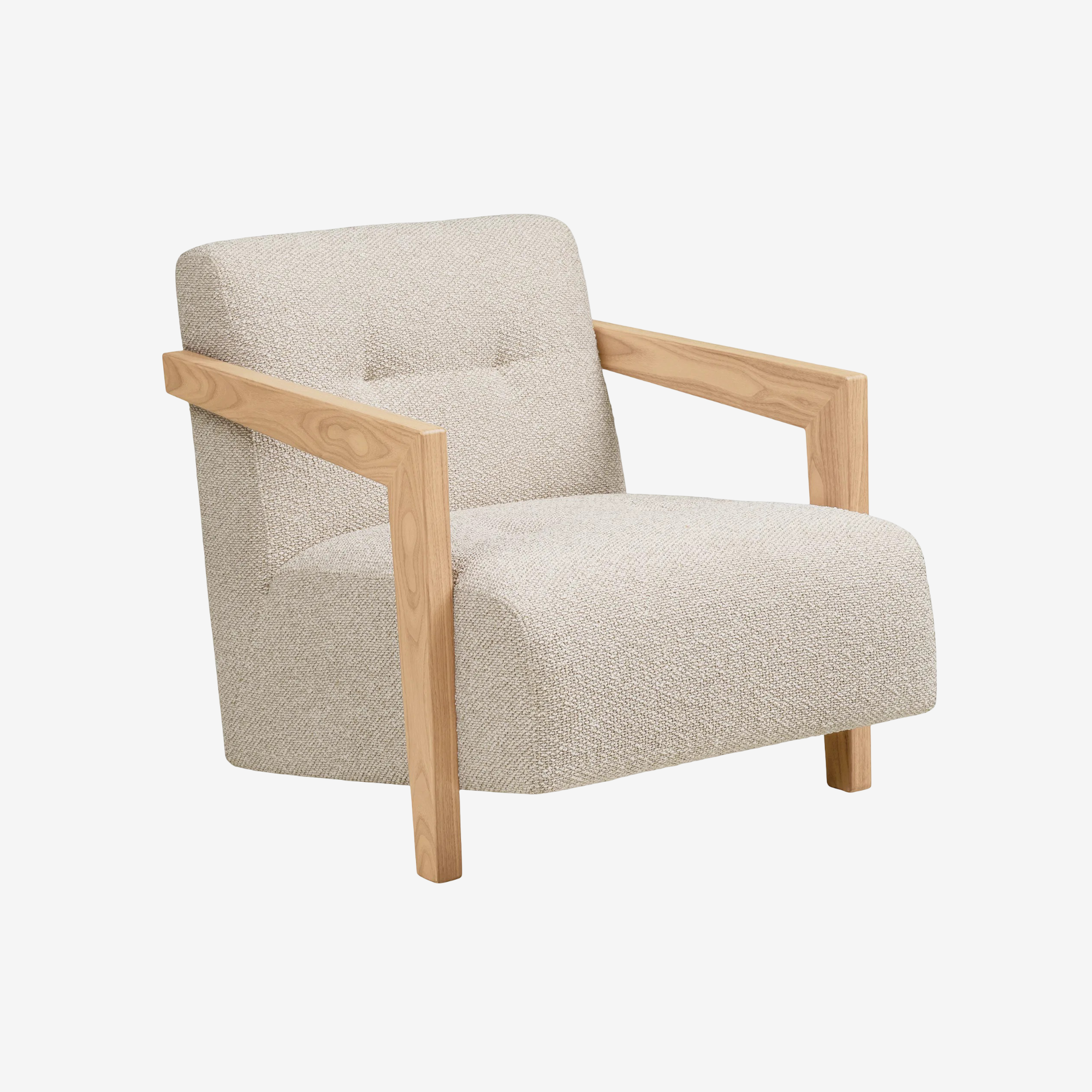 YUZIKA | כורסא נורדית מרופדת בשילוב עץ אלון מלא