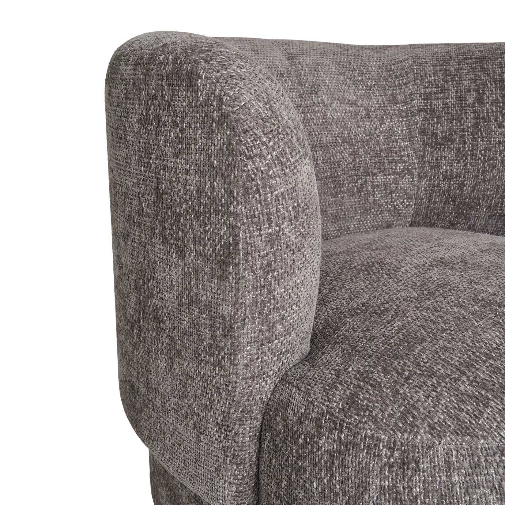 AUR | כורסא מרופדת בבד אריג עם הדום תואם - KUALA