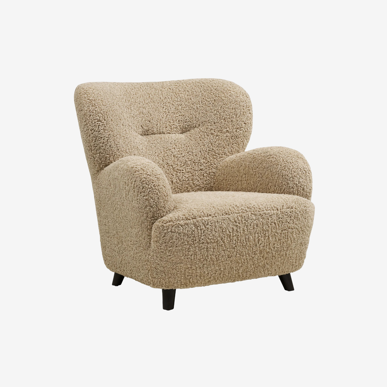 NARISA | כורסא נורדית מרופדת בבד פרוותי